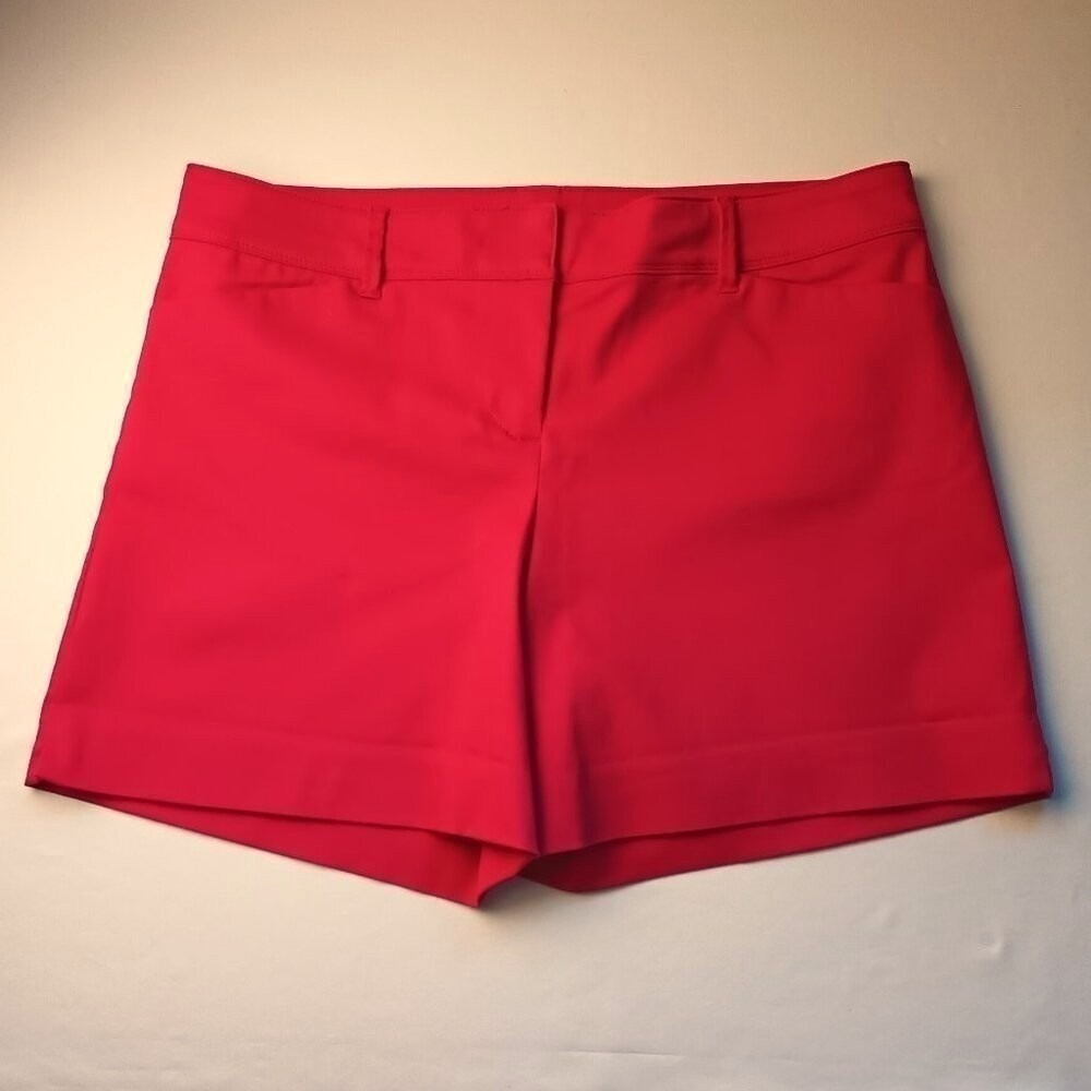 The Limited Women Mid Rise Cuffed Chino Dress Shorts Plus Size 14 Pink Summer